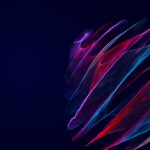 Abstract background of moving lines. Information space strip. Big data visualization. 3d