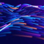 Neural Network Data Stream Showcasing Artificial Intelligence Workflow for Tech Business Reports. Modern AI Data Science Concept Background for Presentations. Vector Illustration.